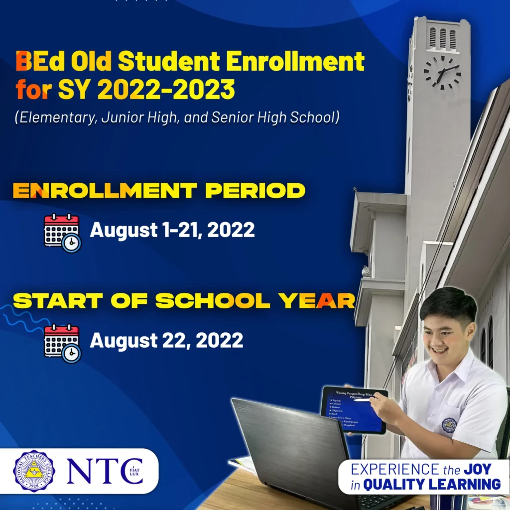 Basic Ed Enrollment Period SY 2022 2023